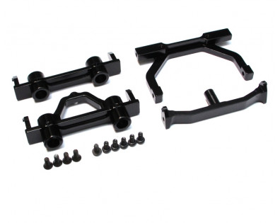 Aluminum Front & Rear Bumper Set - 1 Set Black