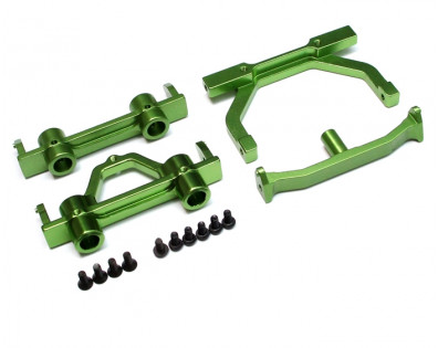 Aluminum Front & Rear Bumper Set - 1 Set Green