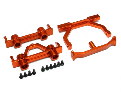 Aluminum Front & Rear Bumper Set - 1 Set Orange