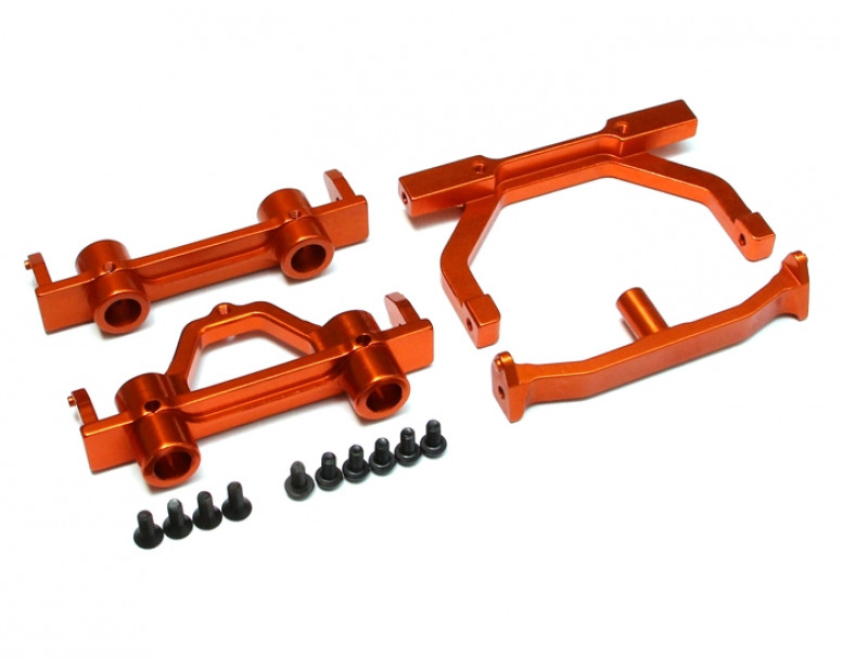 Aluminum Front & Rear Bumper Set - 1 Set Orange