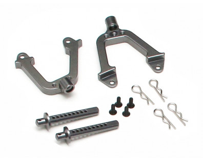 Aluminum Front Hoop And Body Post Set Gun Metal