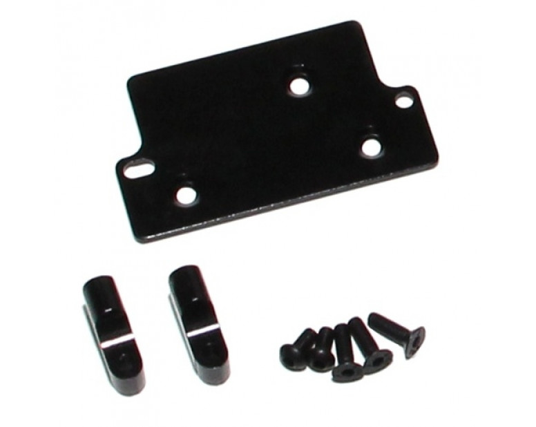 Aluminum Servo Mount Set Black