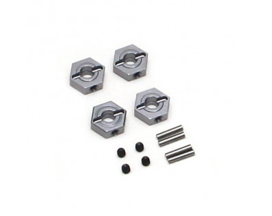 Aluminum Hex Adapter Set Gun Metal