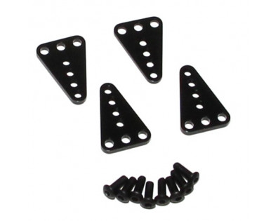 Aluminum Upper Shock Mount Set Black