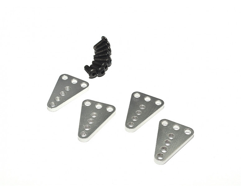 Aluminum Upper Shock Mount Set Silver