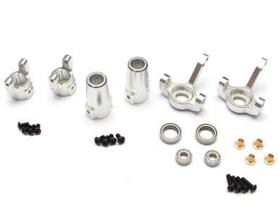 SCX10 Front & Rear Knuckle,C-Hub  Combo Set With Tool Box - 3 Items Silver