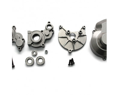 SCX10 Center Gear Box and Clutch Box Combo Set With Tool Box - 2 Items Gun Metal