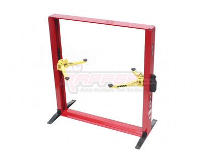1/10 Alum Functional Two-Post Car Lift Red