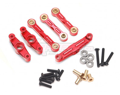 Aluminum Centre Steering Set Red