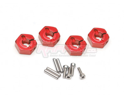 12mm Wheel Hex. Hub with Locker / (4) Red