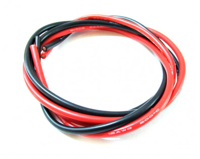 12 Gauge Silicone Wire Black & Red 100CM Each 12AWG 12GA