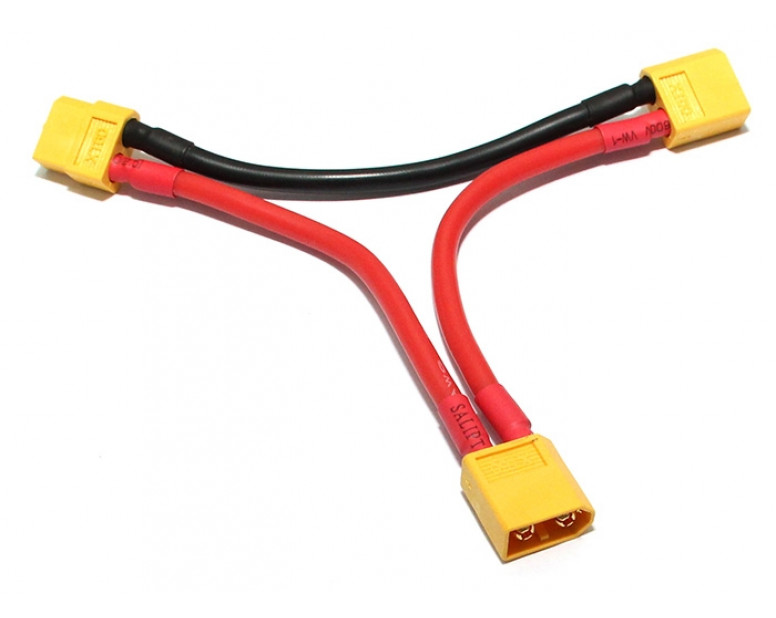 XT60 2S Battery Harness For 2Packs In Series 12AWG -