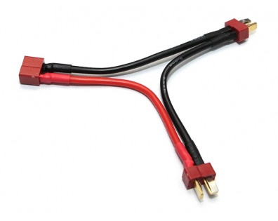 Deans 2S Battery Harness For 2Packs In Series 14AWG -