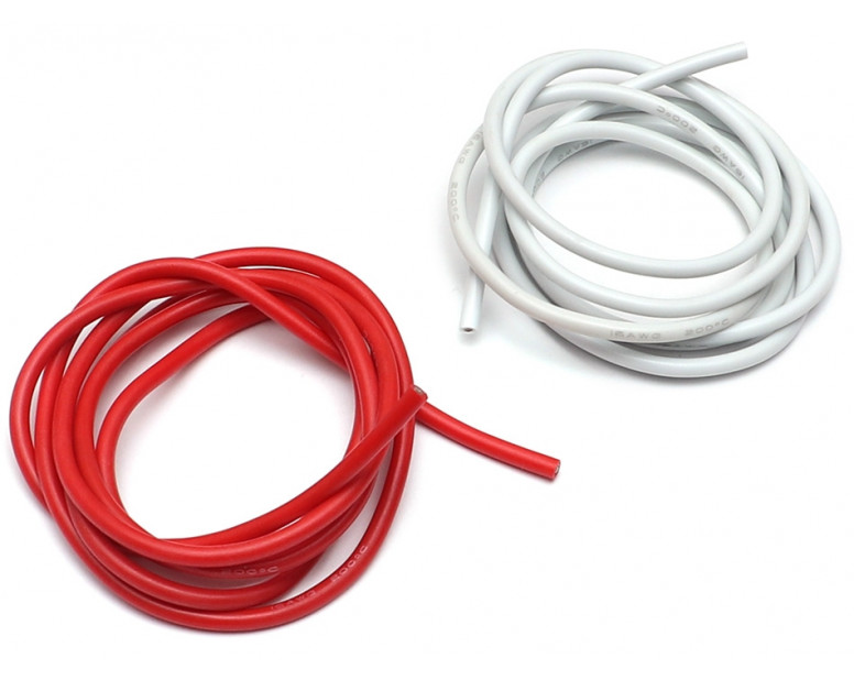 16AWG Silicon Cable Wire White & Red 100cm