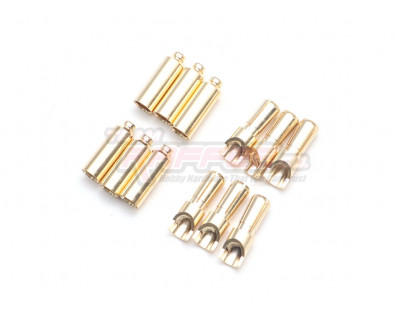 4x18mm Brass Gold Plated Banana Bullet Plug for RC Motor & ESC (12)