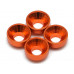 Aluminum Servo Washer (4) 3x7.5mm Orange