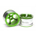 2.2 Super Star Aluminum Beadlock Wheels (2) Green