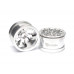 2.2 Twister Aluminum Beadlock Wheels (2) Silver