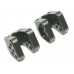 Alumium Rear Chasssis Upper Link Mounts  Gun Metal